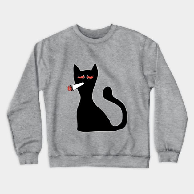 Relaxed Cat Crewneck Sweatshirt by DC ´s Store